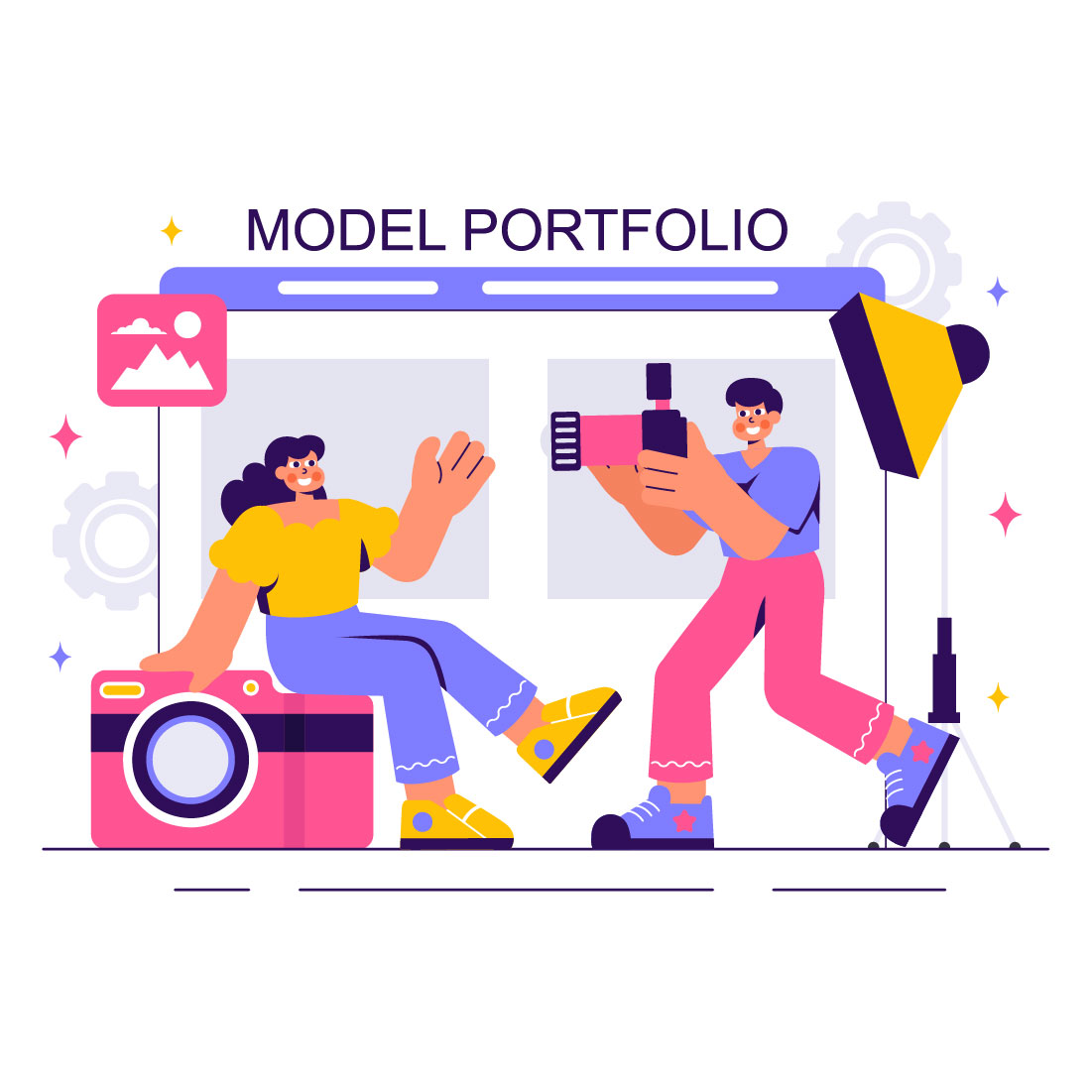 10 Model Portfolio Illustration preview image.