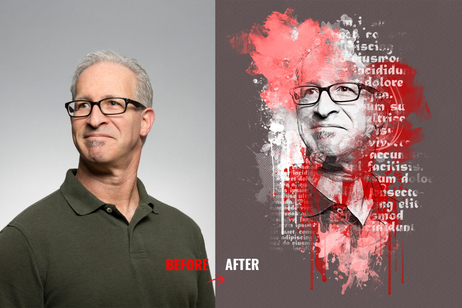 Novel Text Portrait Art Photo Effect - MasterBundles