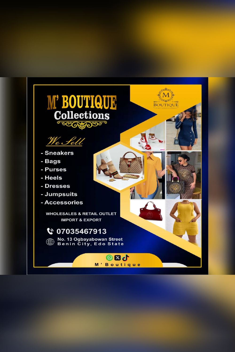 Boutique Flyer Design pinterest preview image.