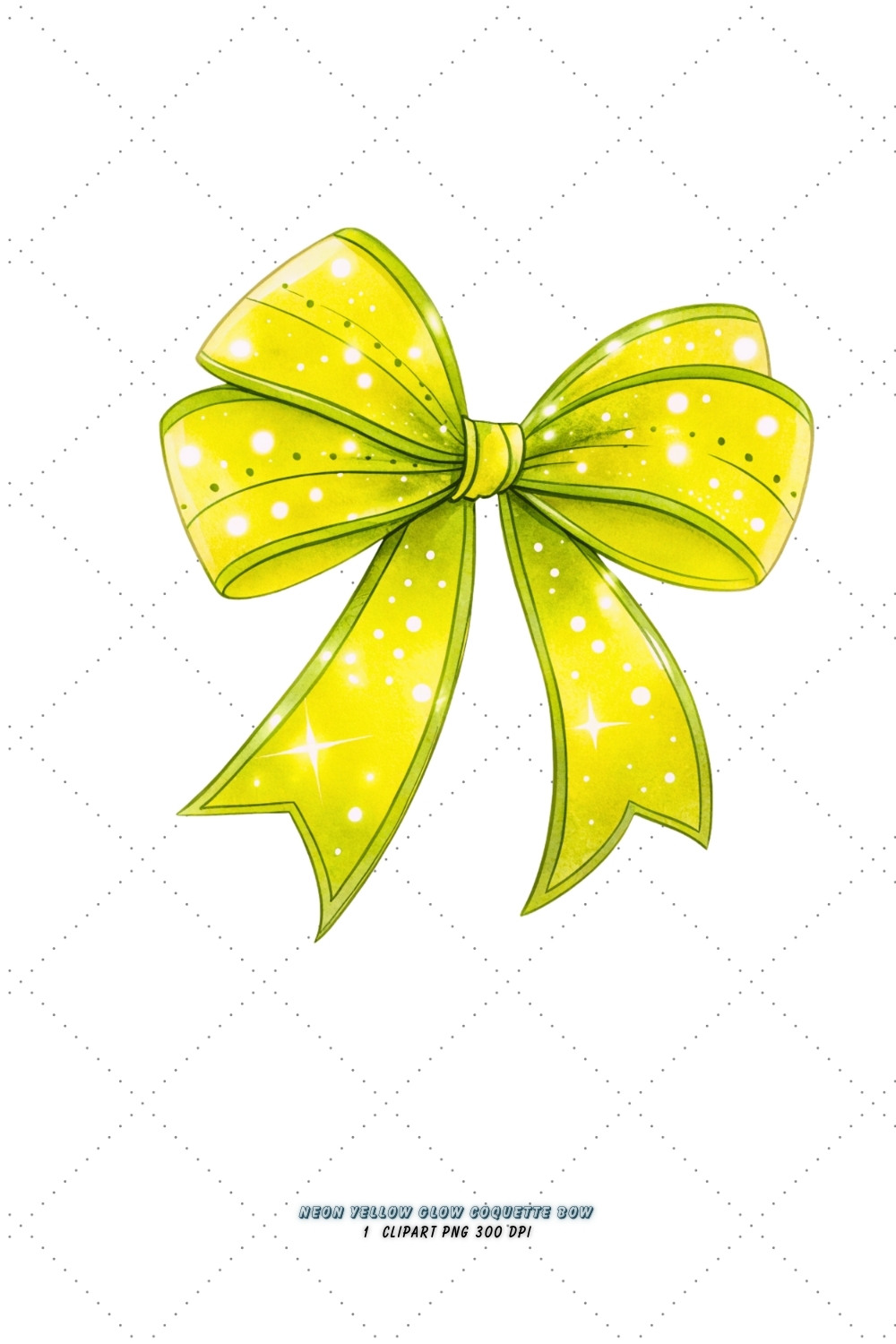 Neon Yellow Glow Coquette Bow Clipart, neon yellow bow, glowing coquette bow, vibrant bow design, yellow glow clipart, digital bow design, neon glow design, glowing bow art, vibrant neon yellow, coquette bow art, yellow sublimation design pinterest preview image.