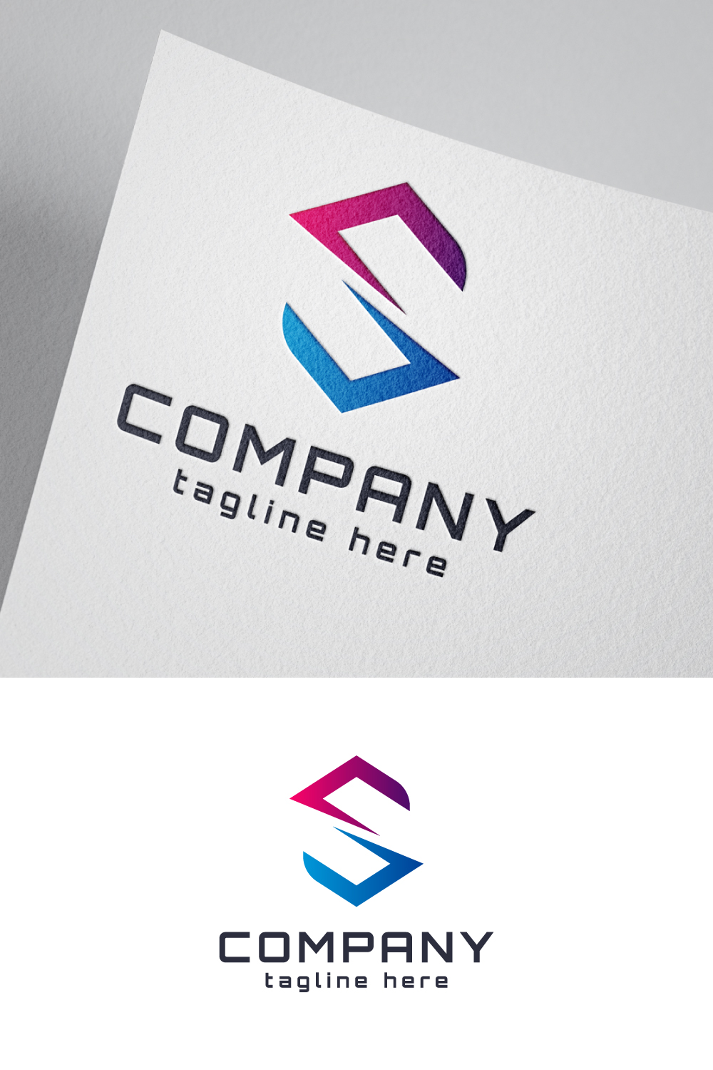 Modern Abstract S Logo Design pinterest preview image.