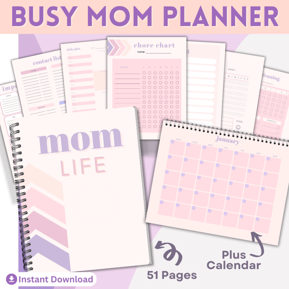 plr busy mom planner 267