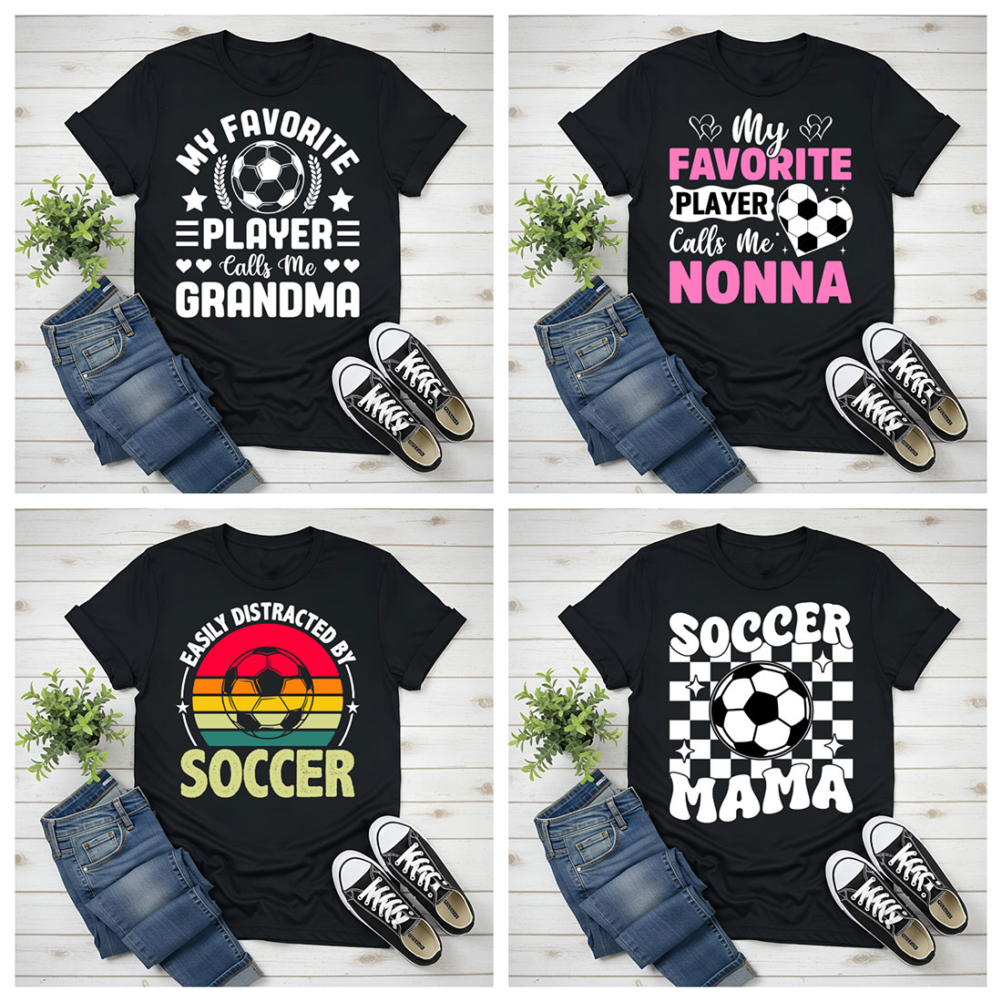 Soccer Lover T-shirt Design Bundle Graphic Design Soccer Lover preview image.