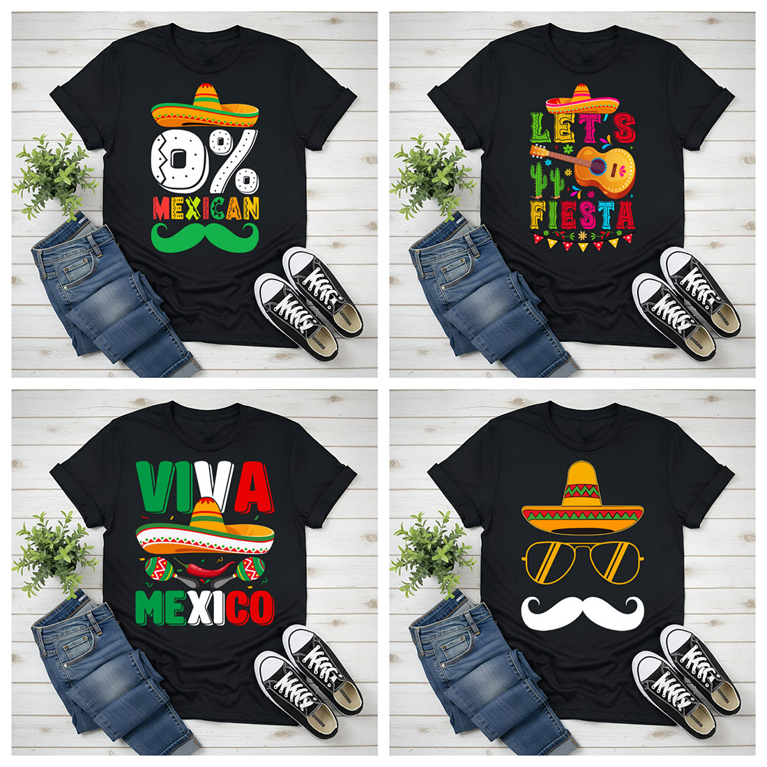 Cinco De Mayo T-shirt Design Bundle Design lovers preview image.