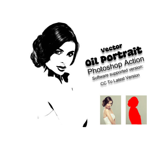 Vector Oil Portrait Photoshop Action cover image.