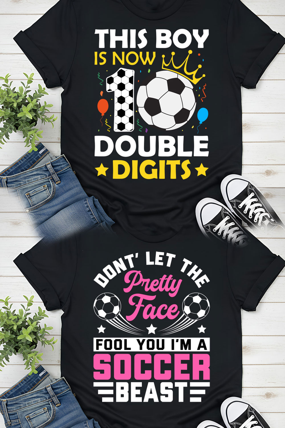 Soccer Lover T-shirt Design Bundle Graphic Design Soccer Lover pinterest preview image.