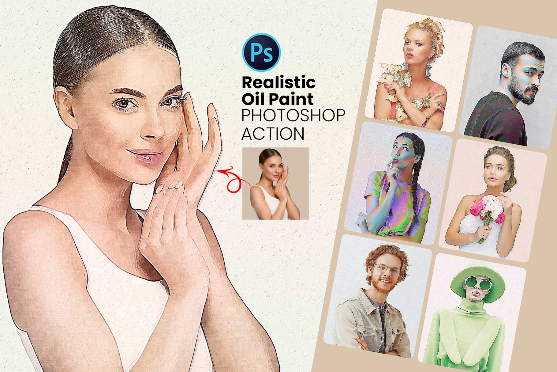 realistic oil paint photoshop action cover 625