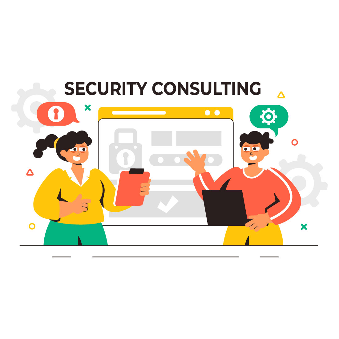 11 Security Consulting Illustration preview image.