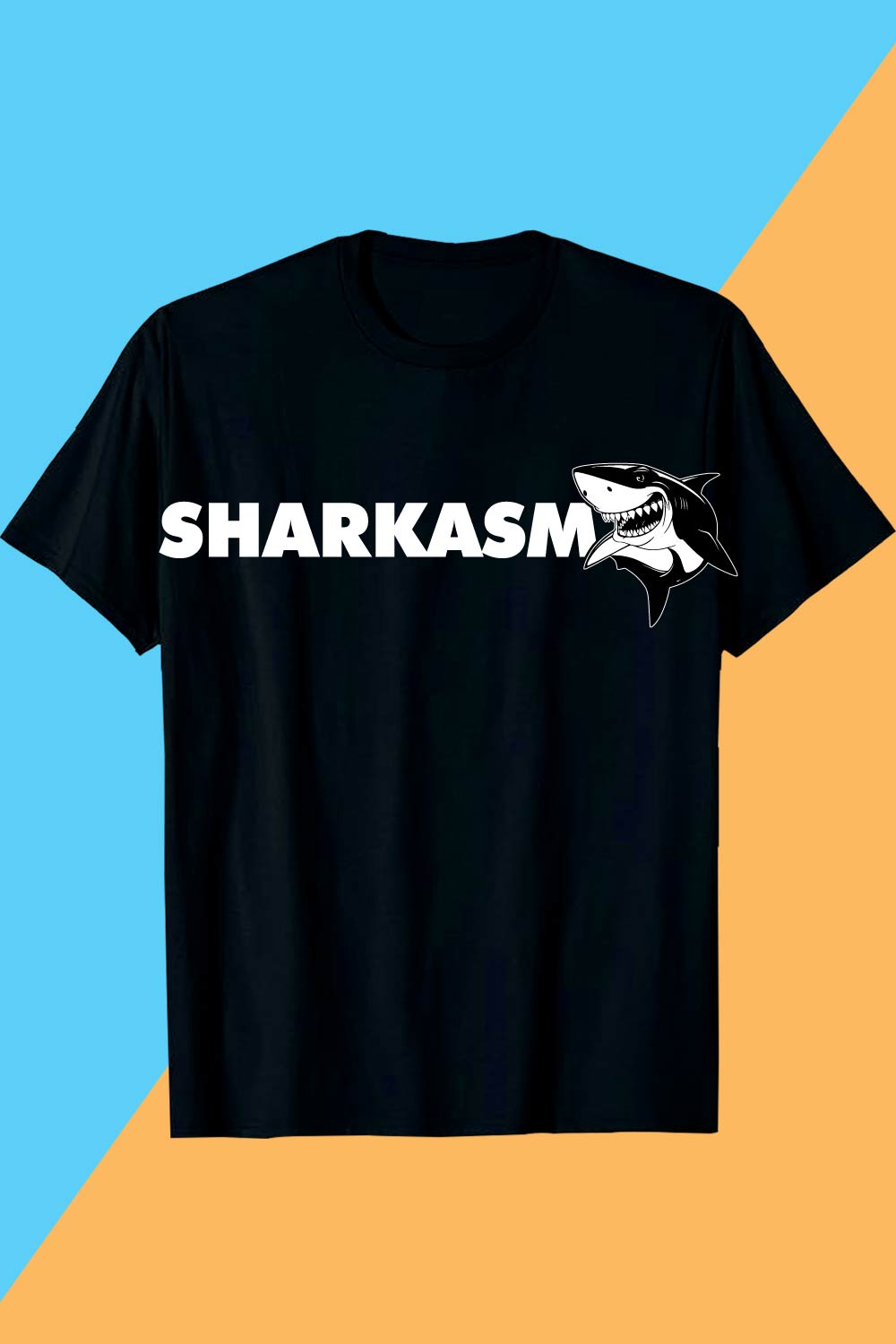 Sharkasm Summer SVG T shirt Design SVG pinterest preview image.