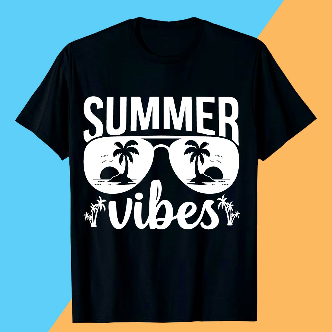 Summer Vibe SVG T shirt Design cover image.