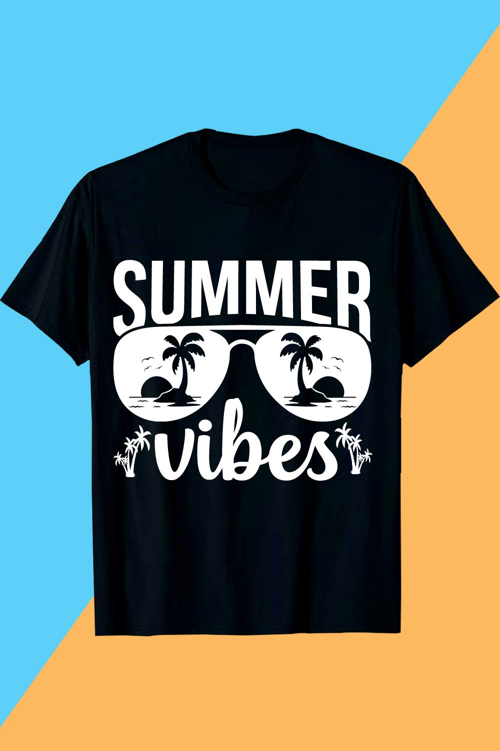 Fun Summer SVG T-Shirt Designs Bundle pinterest preview image.