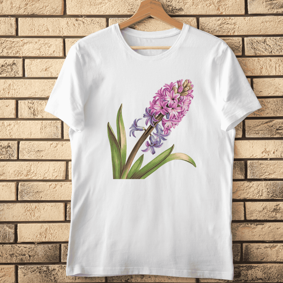 Floral Hyacinth Bloom T-Shirt Design cover image.