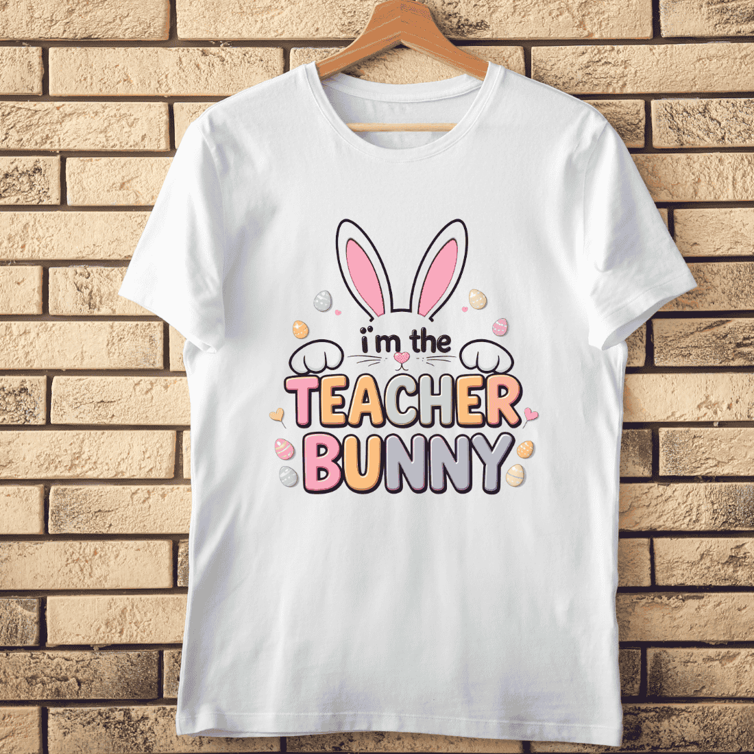 I'm the Teacher Bunny T-shirt Design cover image.