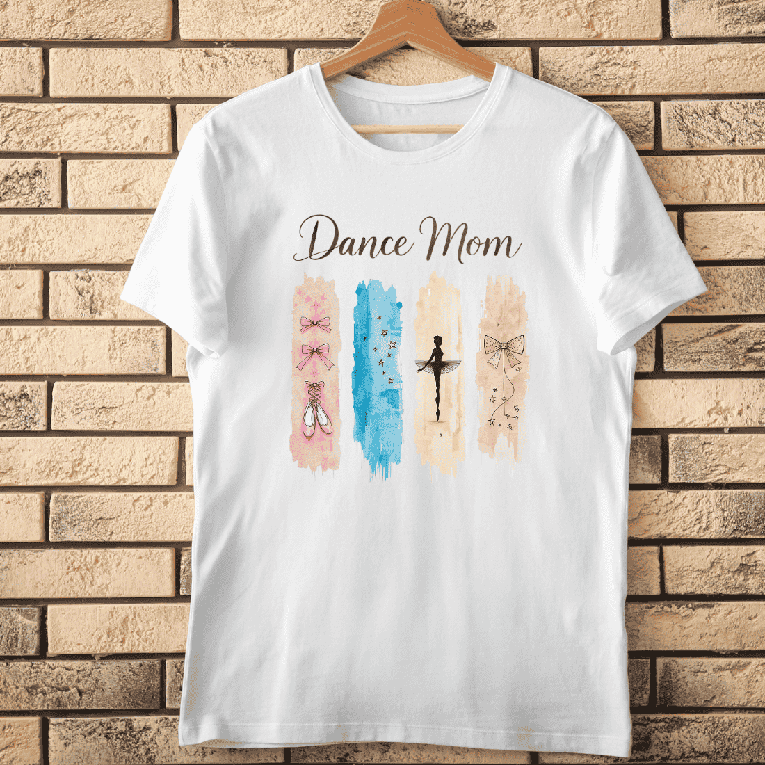 Watercolor Dance Mom T-Shirt Design cover image.