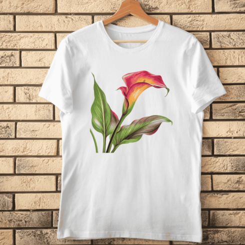 Pink Calla Lily T-Shirt Design cover image.