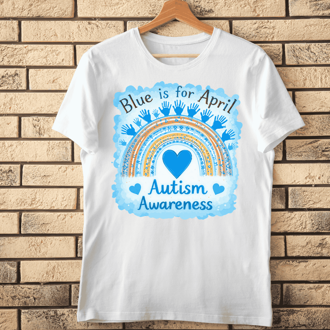 Blue is for April Autism Support T-Shirt Design cover image.