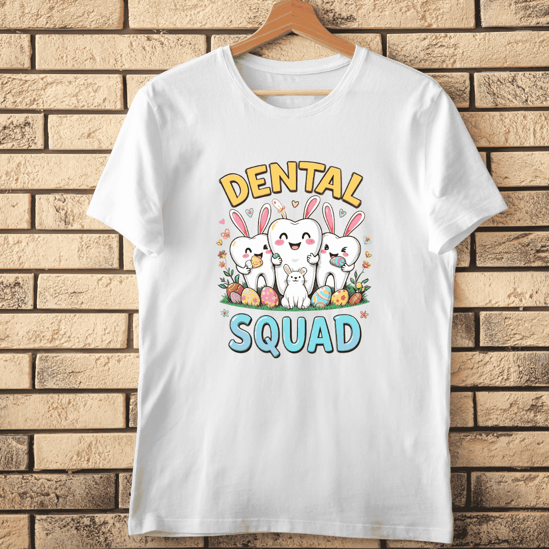 Cartoon Funny Teeth Bunny T-shirt Design cover image.