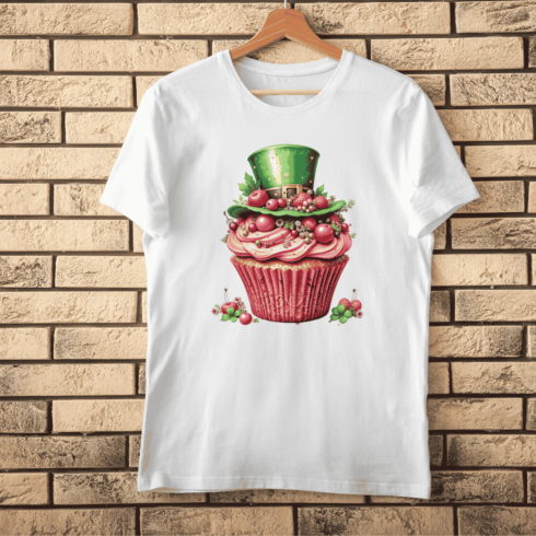 Irish Cupcake T-shirt Design cover image.