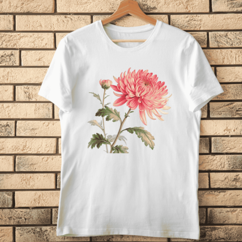 Vibrant Chrysanthemum Flower T-Shirt Design cover image.