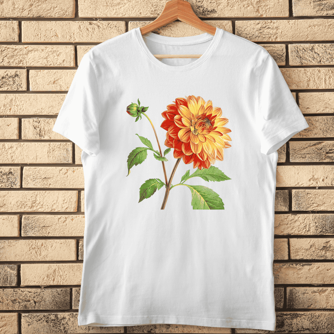 Dahlia Flower T-Shirt Design cover image.