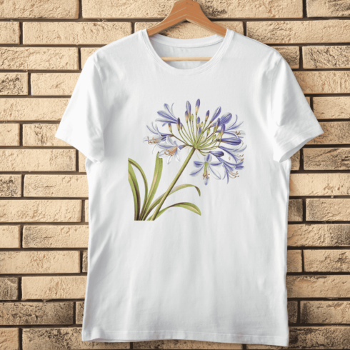 Agapanthus Flower T-Shirt Design cover image.