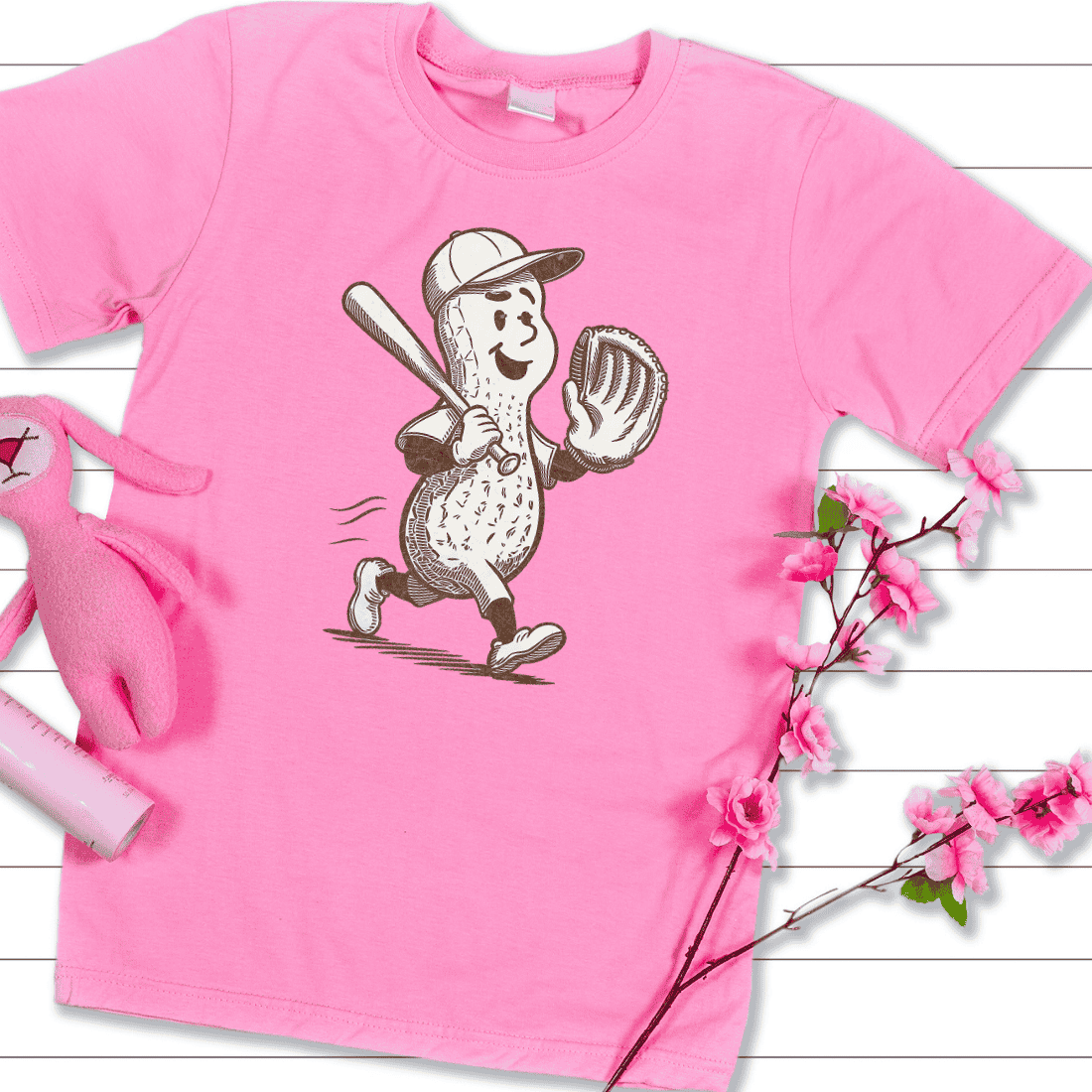 Unique Peanut Sports T-shirt Design preview image.