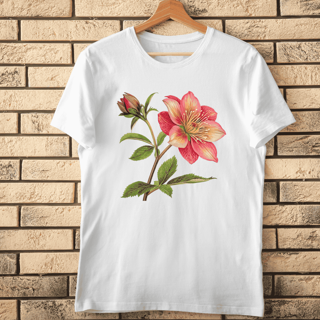 Hellebore Flower T-Shirt Design cover image.