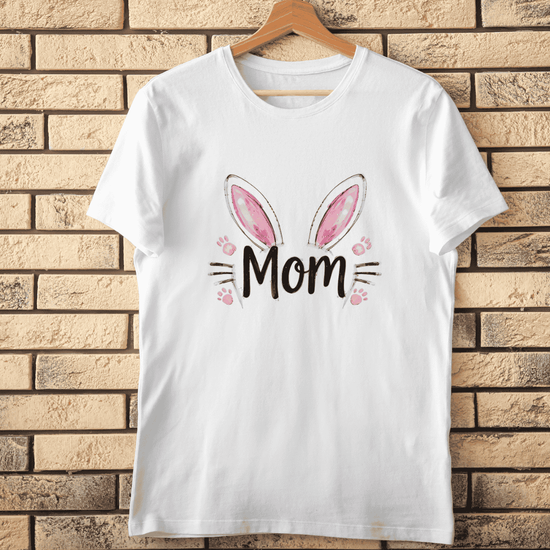 Bunny Ears Mom T-shirt Design cover image.