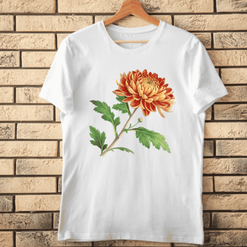 Chrysanthemum Flower T-Shirt Design cover image.