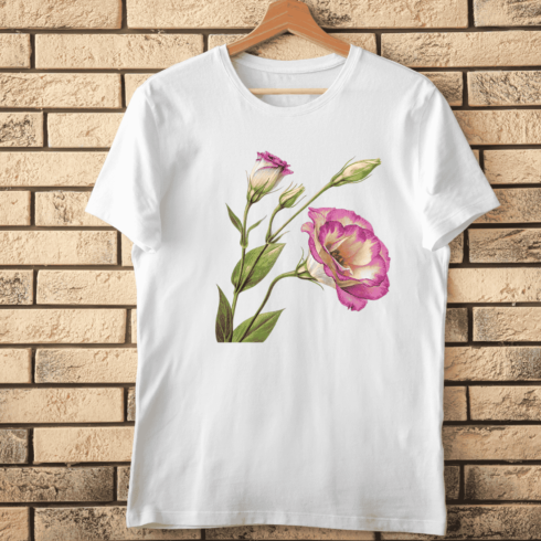 Natural Lisianthus T-Shirt Design cover image.