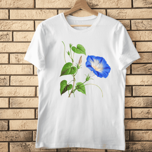 Purple Morning Glory Blossom T-Shirt Design cover image.