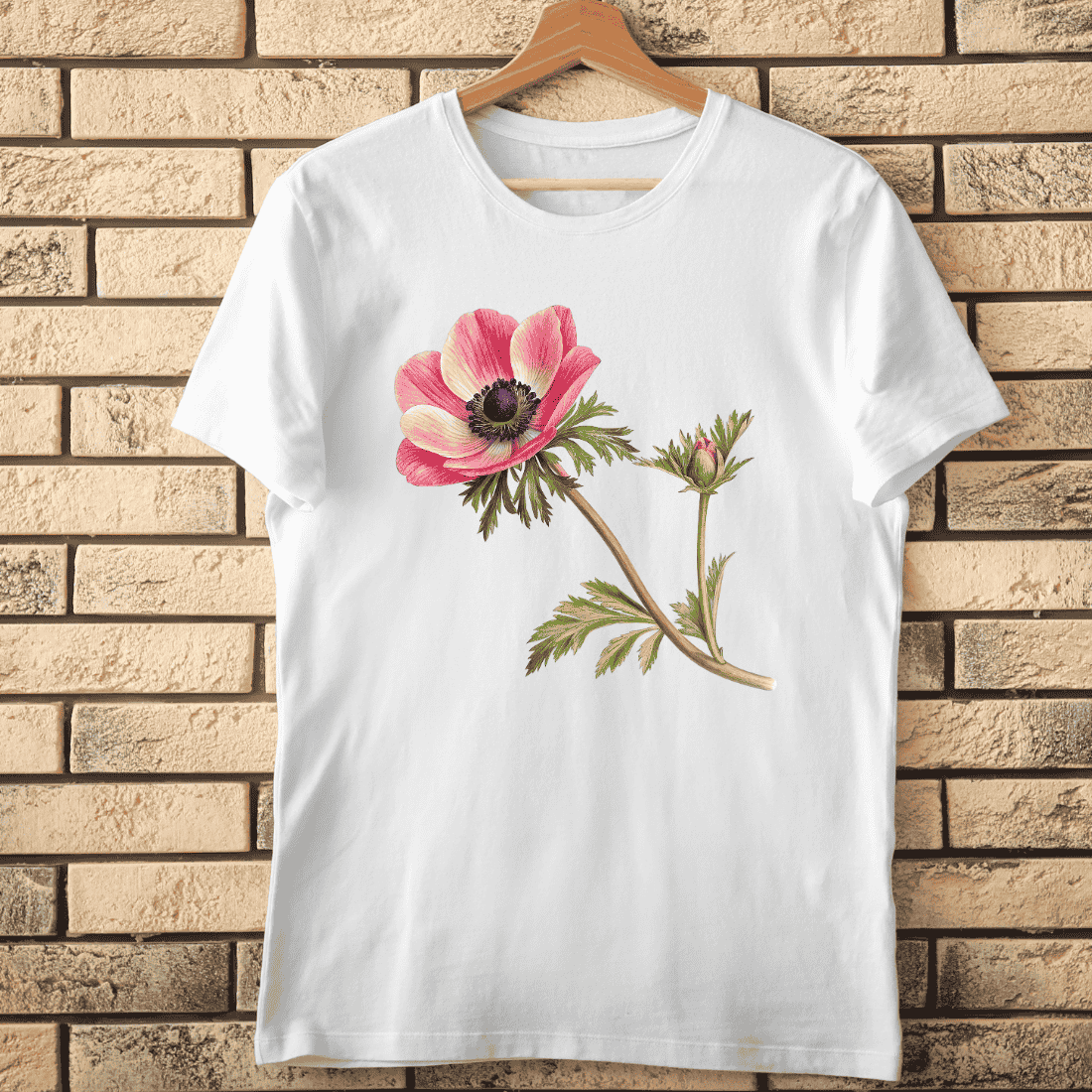 Pink Anemone T-Shirt Design cover image.