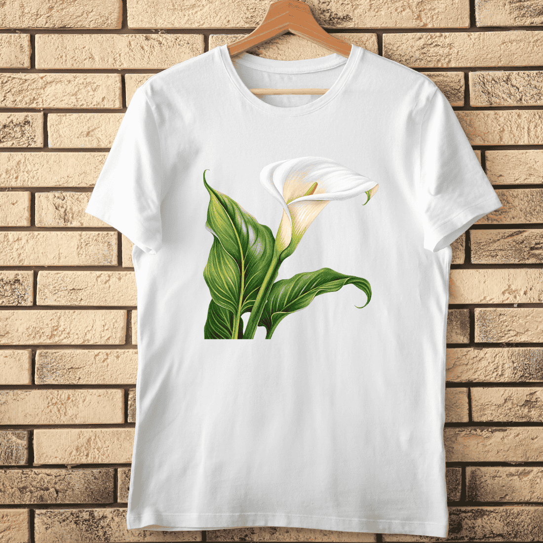 White Calla Lily T-Shirt Design preview image.