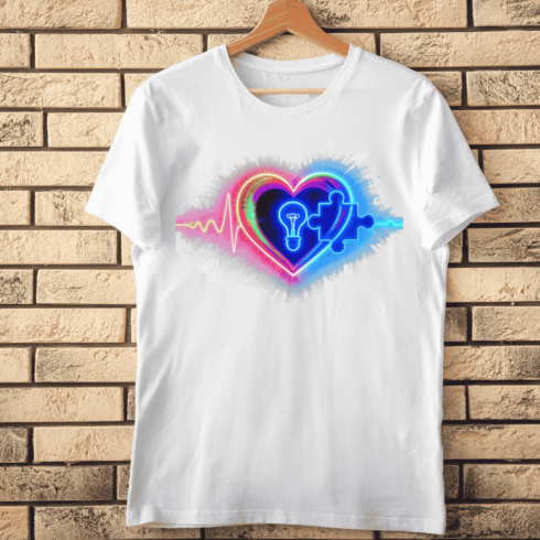 Puzzle Connection with Light Bulb T-shirt Design cover image.