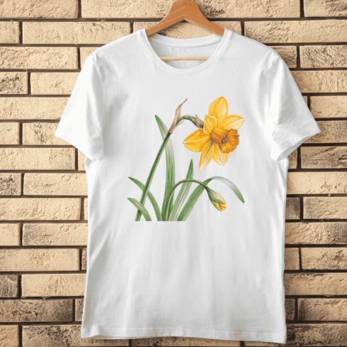 Natural Daffodil T-Shirt Design cover image.