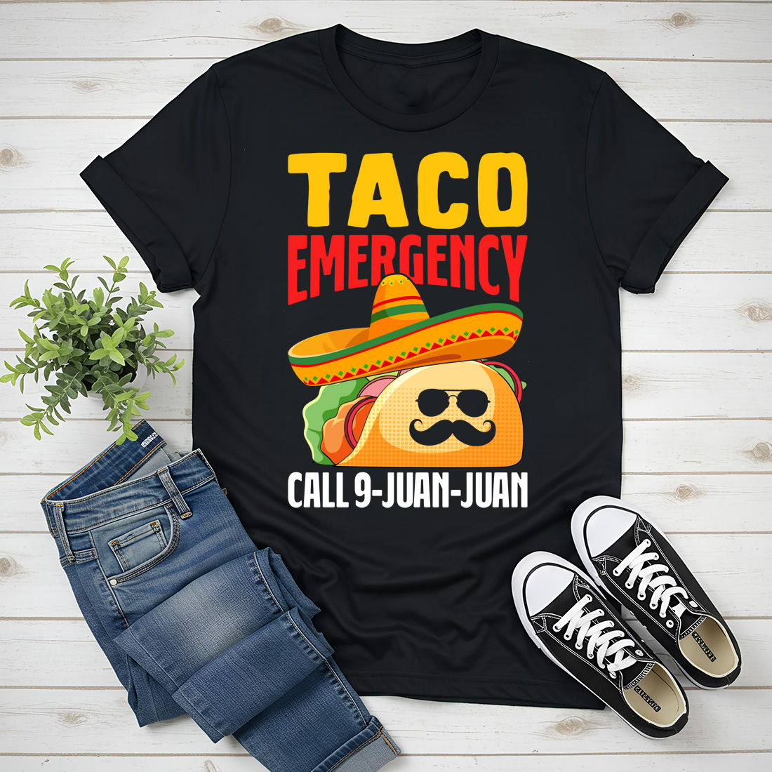 taco emergency cinco de mayo t shirt black 346