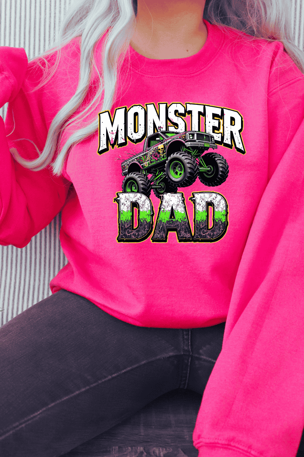 Monster Dad T-shirt Design pinterest preview image.