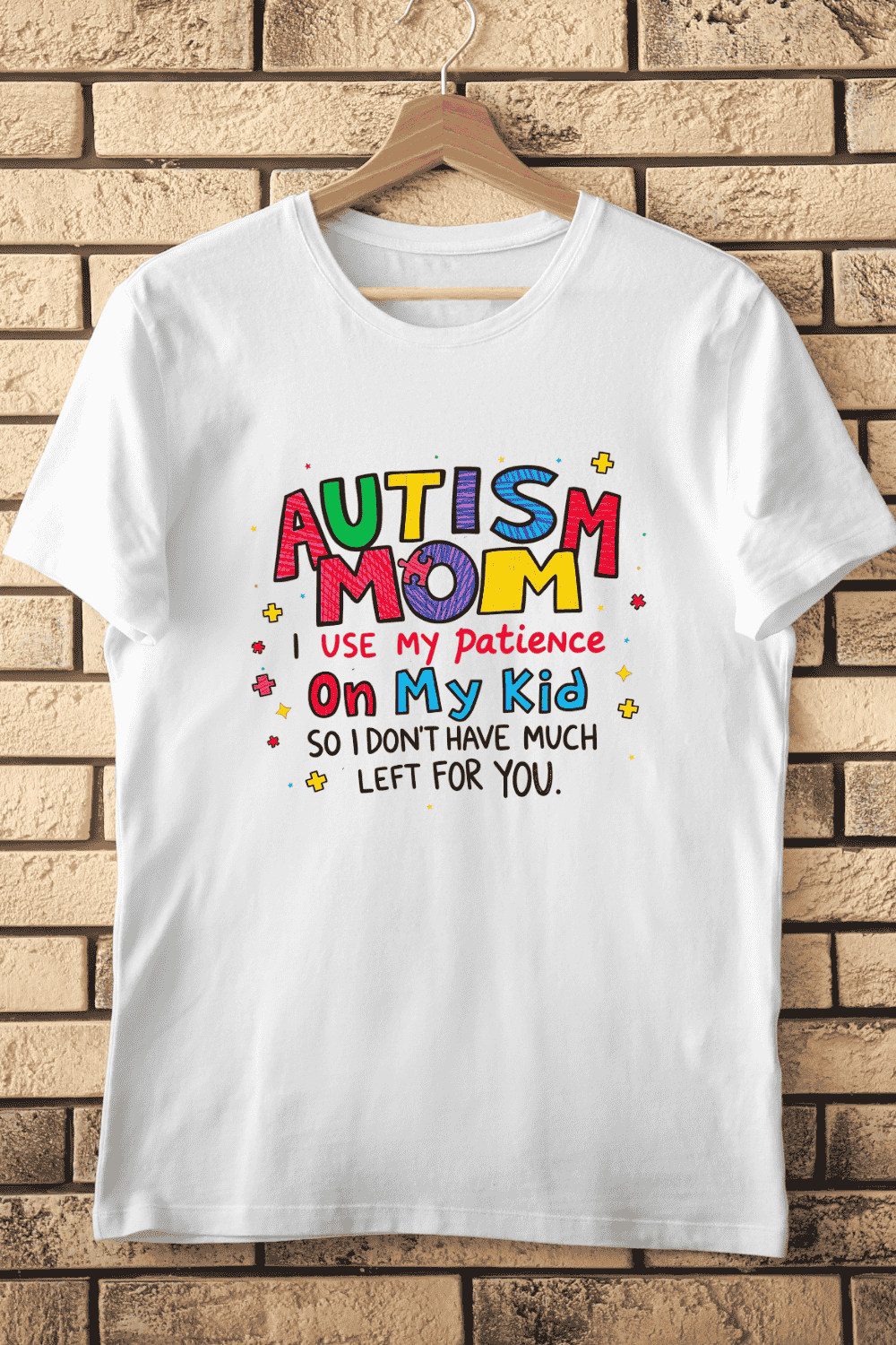 Autism Mom Patience Quote T-shirt Design pinterest preview image.