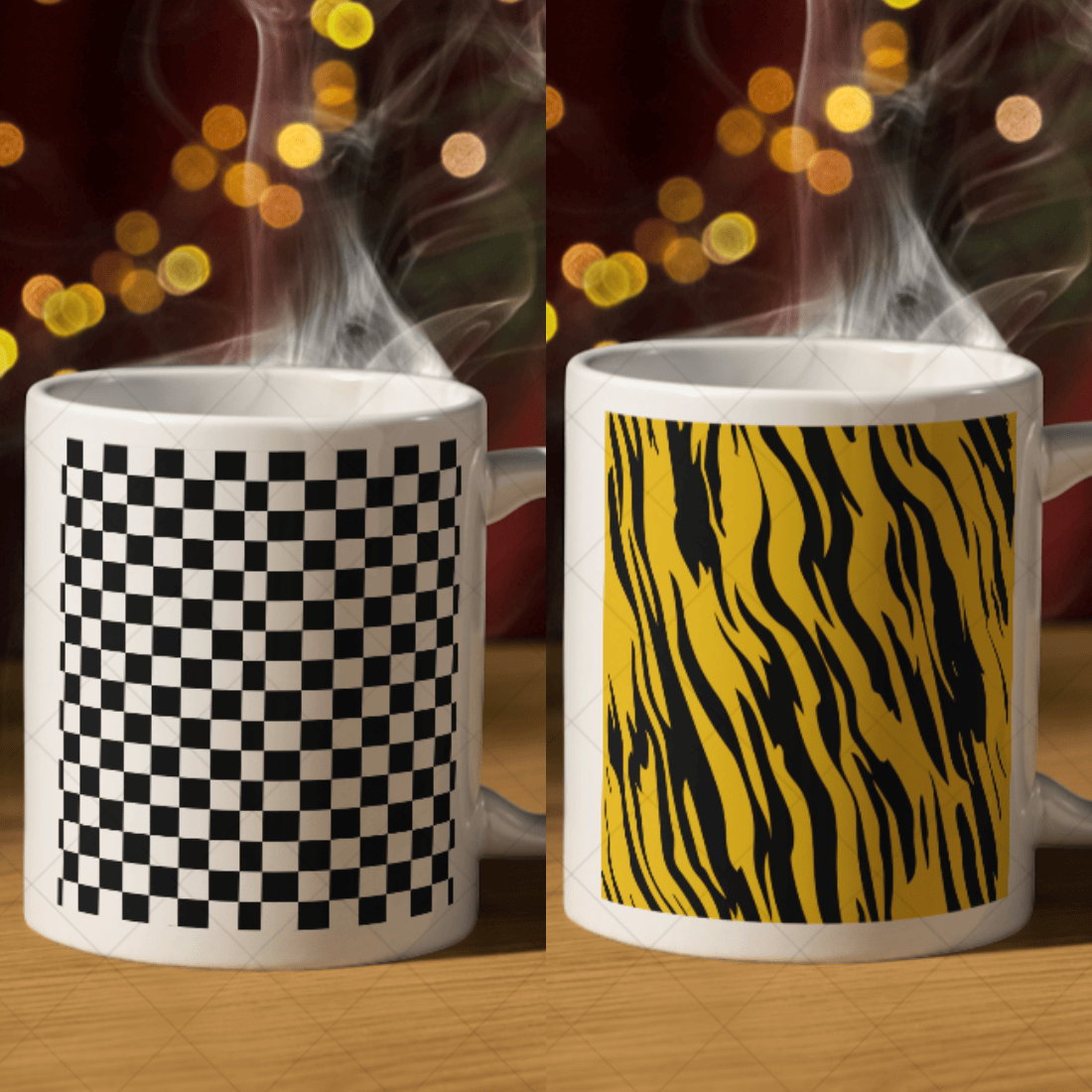 4 Colourfull mug mockups cover image.