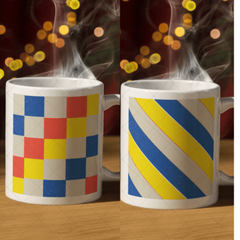 4 Colourfull mug mockups cover image.