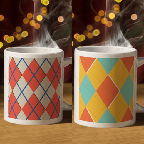 4 Colourfull mug mockups cover image.