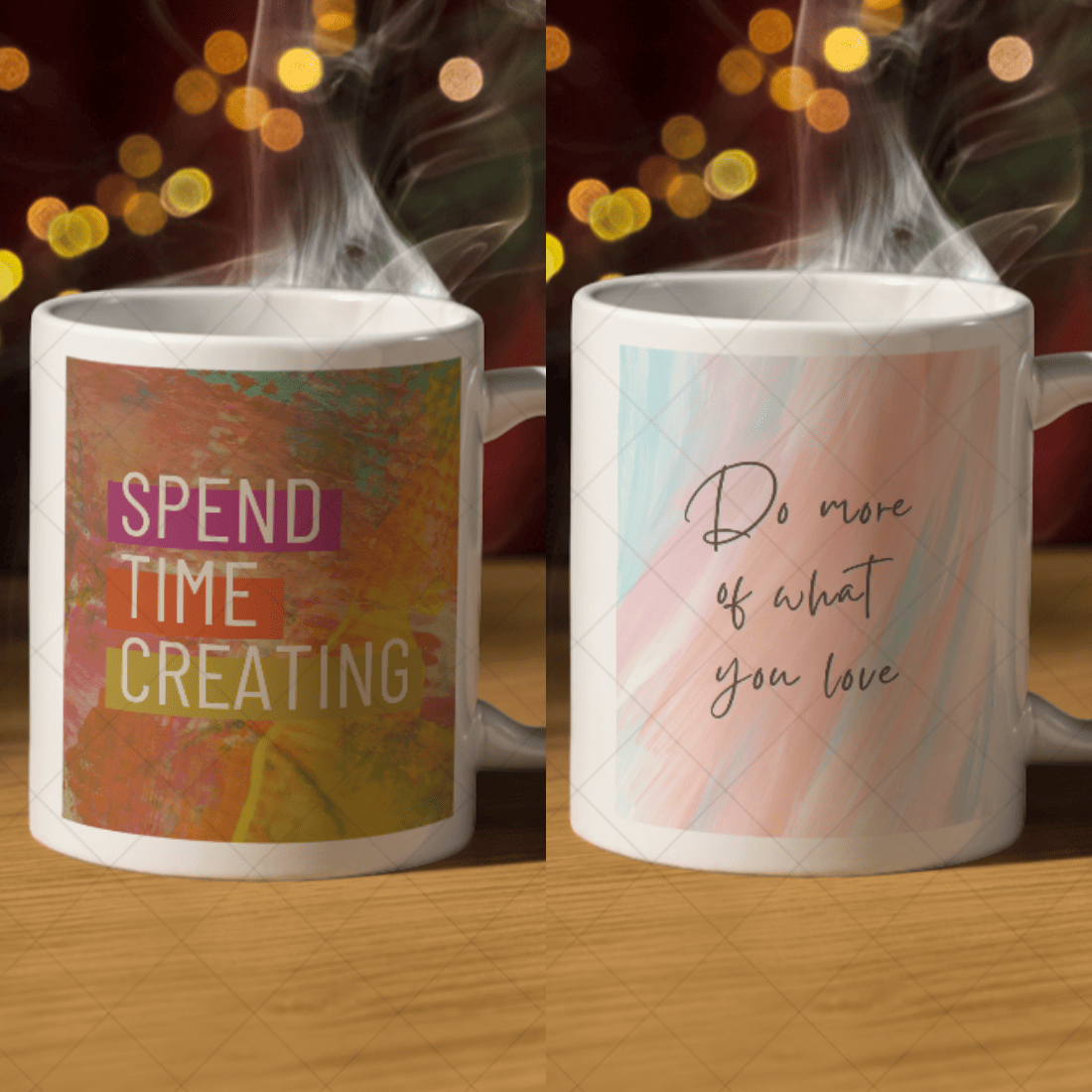 4 Stunning mug mockups preview image.