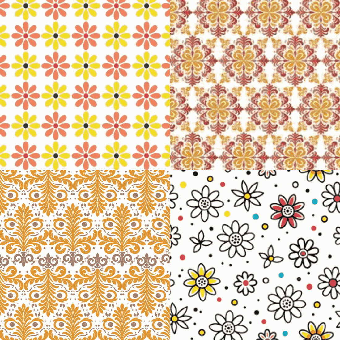 8 beautiful colourfull design patterns cover image.