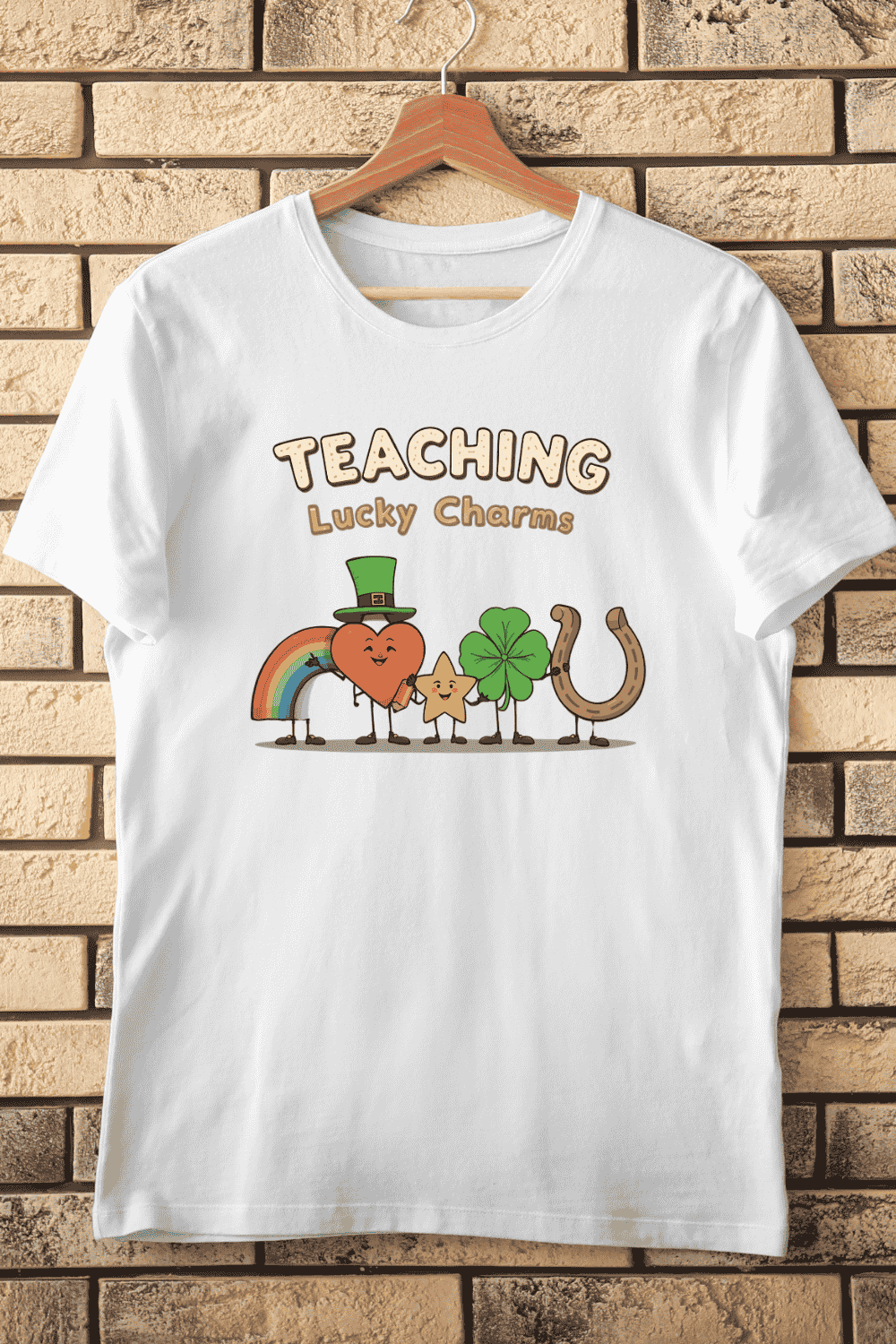 Lucky Charms Learning T-shirt Design pinterest preview image.