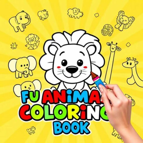 Fun Animal Coloring Book for Kids - Learn and Color cover image.