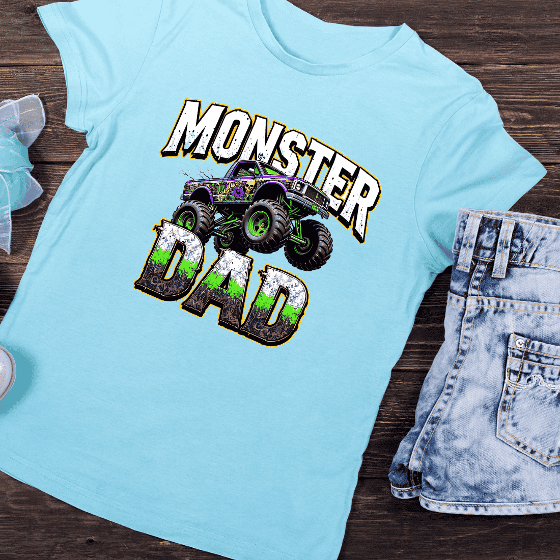 Monster Dad T-shirt Design cover image.