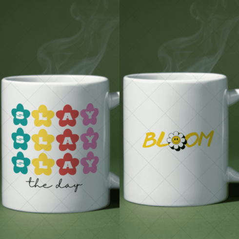 4 Colourfull mug mockups cover image.