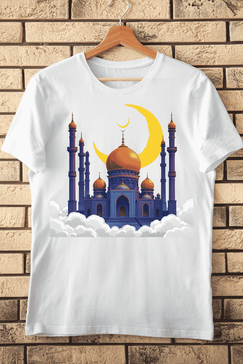 Religious Islamic T-shirt Design pinterest preview image.