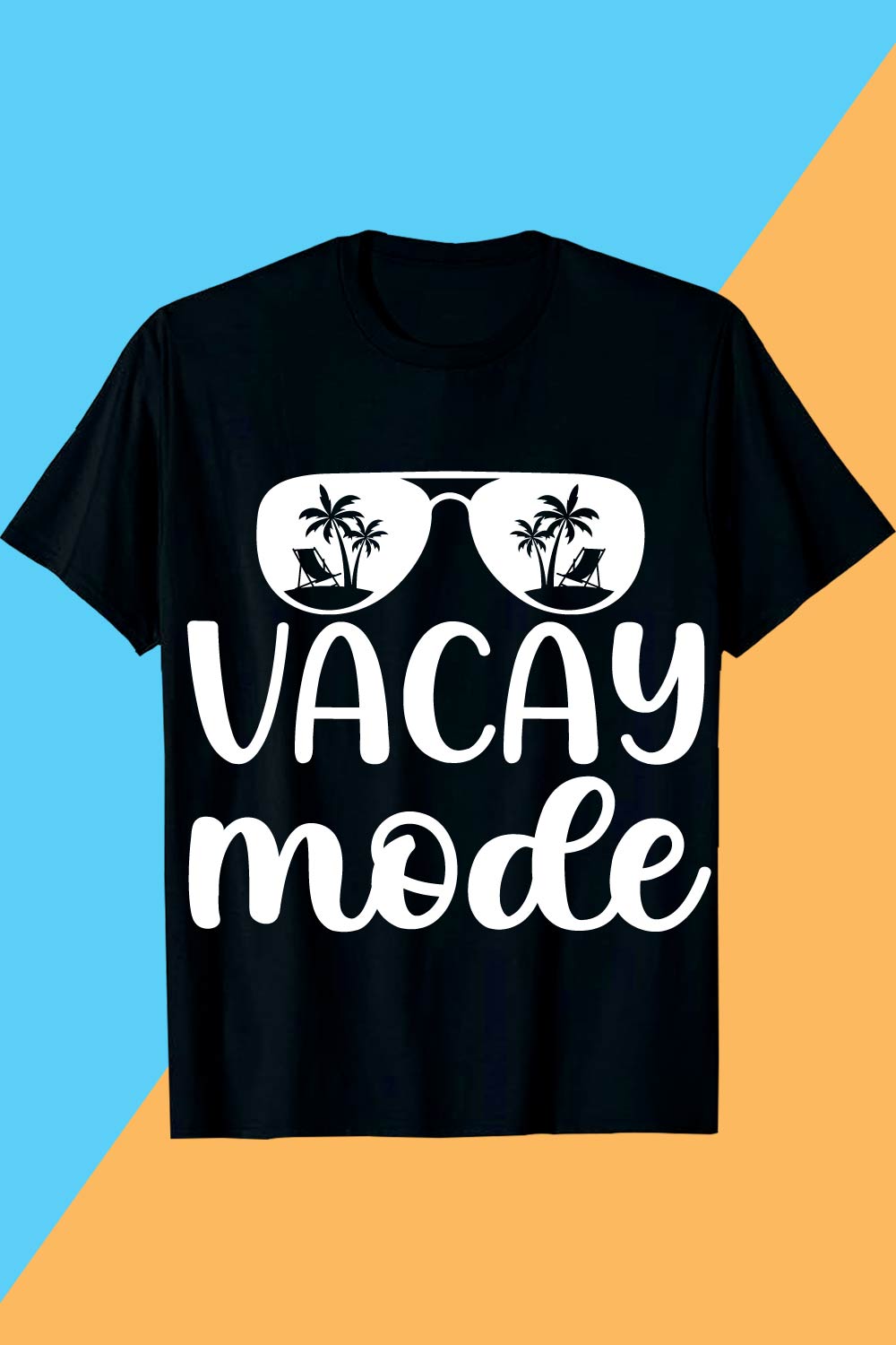 Vacay Mode Summer SVG T shirt Design pinterest preview image.