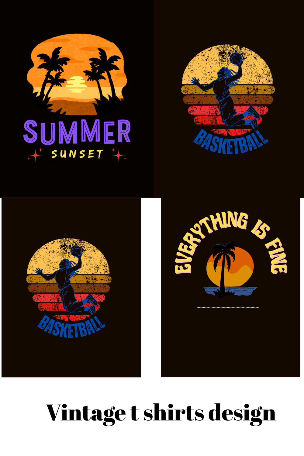 Summer vintage t shirts design pinterest preview image.